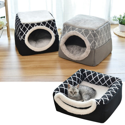 Cama Cueva para Mascotas 2 en 1