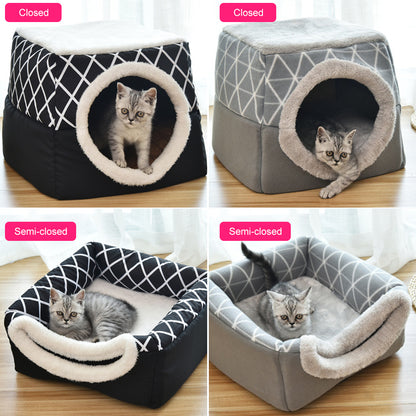 Cama Cueva para Mascotas 2 en 1